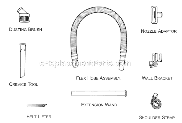 Page B Diagram and Parts List for M08100RED CA Dirt Devil Hand Vacuum